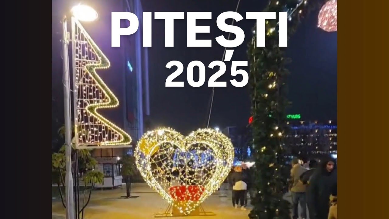 [4K][14 DECEMBRIE 2025]🎄 PITEȘTI  ,ROM&Acirc;NIA -T&Acirc;RGUL DE CRĂCIUN  !
