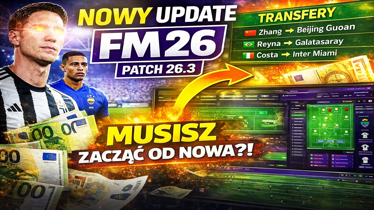 UPDATE 26.3 DO FM26! Milion zmian, ale jest jeden haczyk...