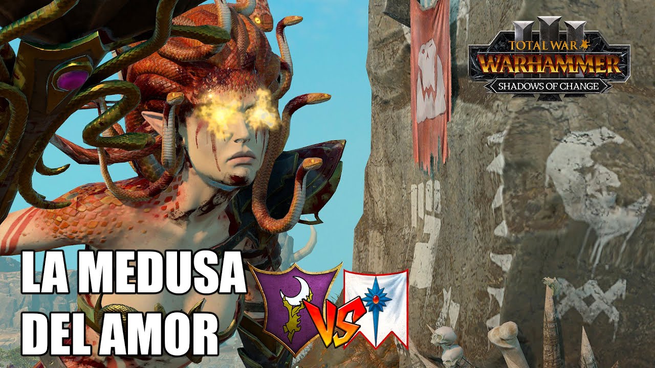 LA MEDUSA DEL AMOR EN EL ESPAÑA VS ITALIA ELFOS OSCUROS VS ALTOS ELFOS TOTAL WAR WARHAMMER 3 #724