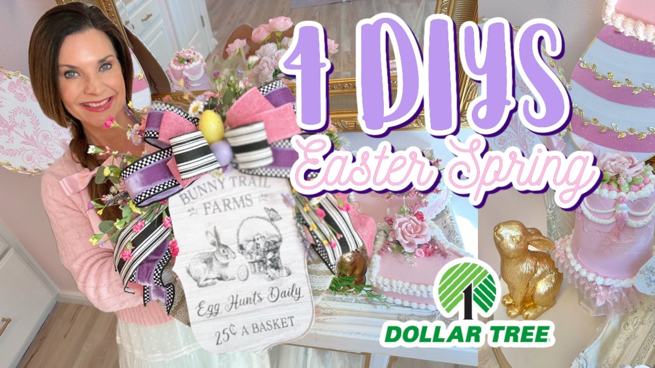 🎀🐰NEW! DIY DOLLAR TREE EASTER SPRING DECOR CRAFTS WREATH🐰🌷I Love Spring~ ep 2 Olivias Romantic Home