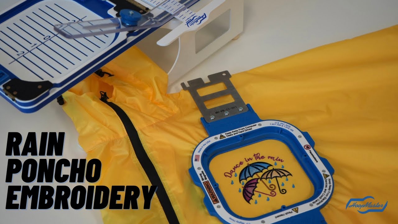 How to embroider on a Rain Poncho with the 5.5