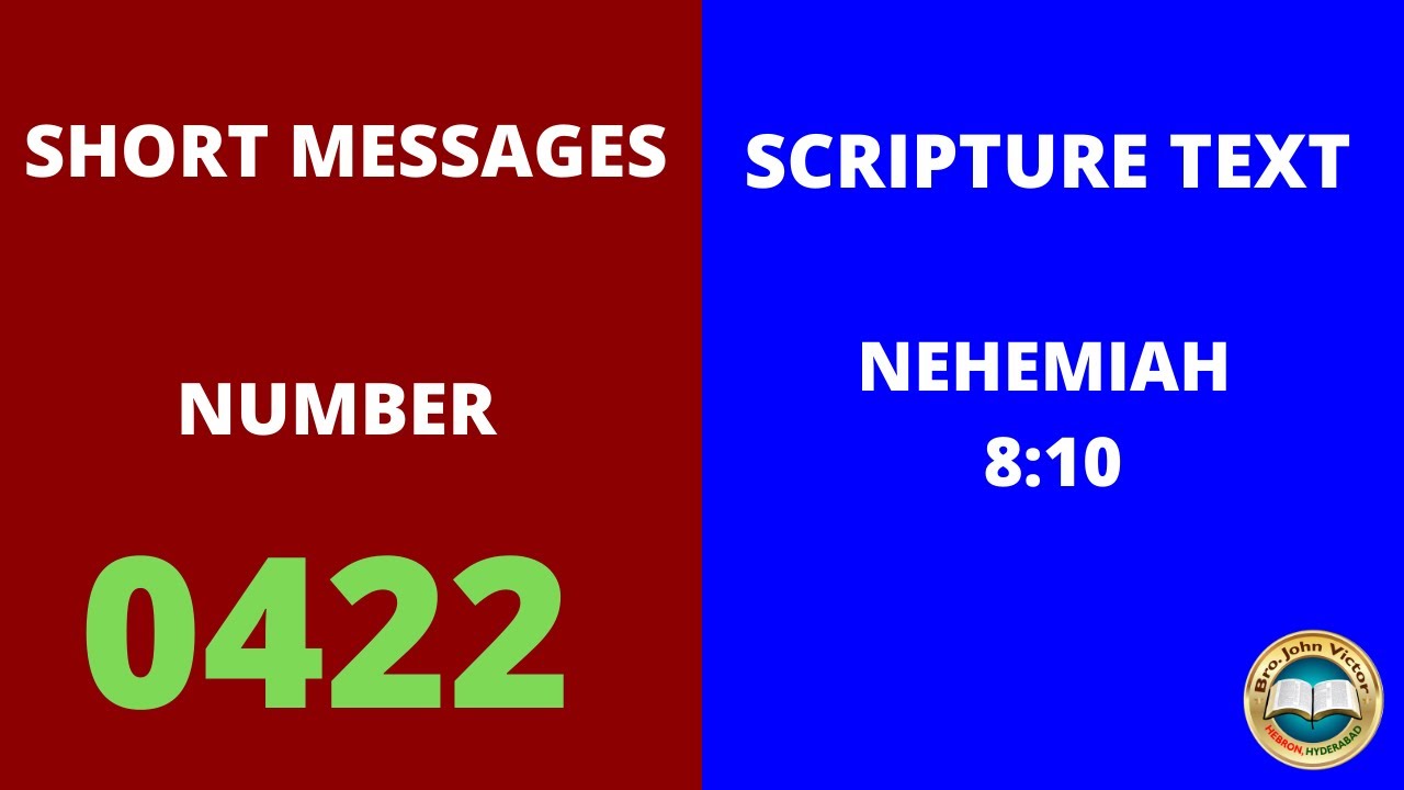 SHORT MESSAGE (0422) ON NEHEMIAH 8:10