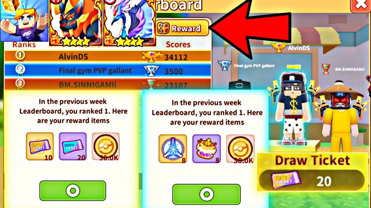 GETTING FREE REWARD IN LEADERBOARD😎🔥[ Trainers Arena - Blockman Go Adventures ]
