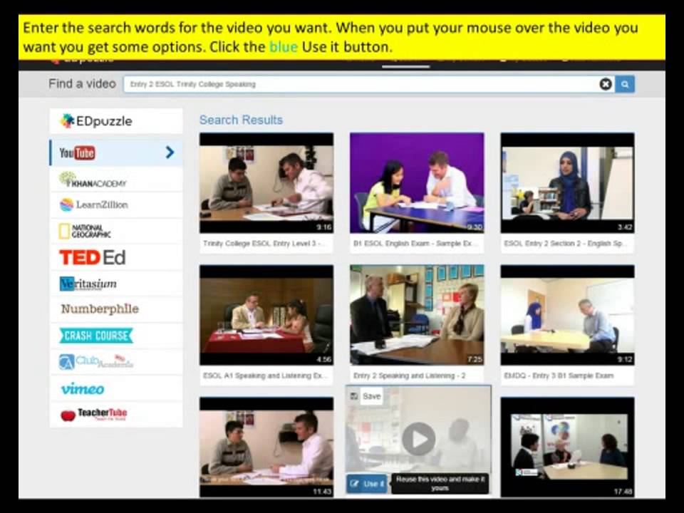 Using EDpuzzle to prepare ESOL students for their Speaking and Listening Exams