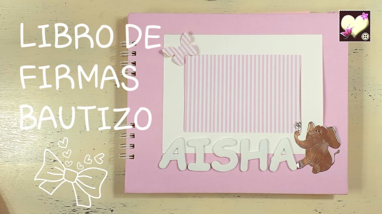 LIBRO DE FIRMAS para BAUTIZO terminado