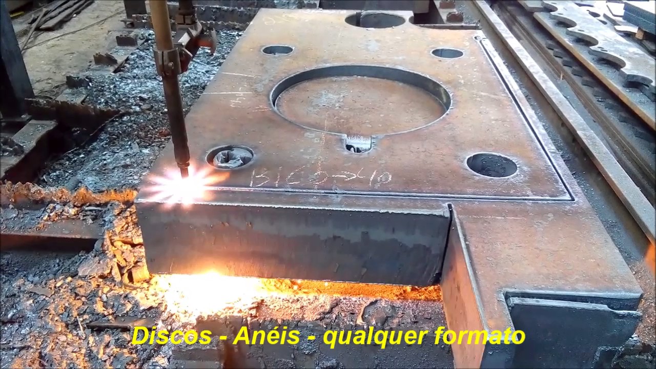 Oxicorte Aços Facto  Oxicorte Conf desenho 205 mm Corte de chapas de Ferro e Aço 11 3998-1008 - SP