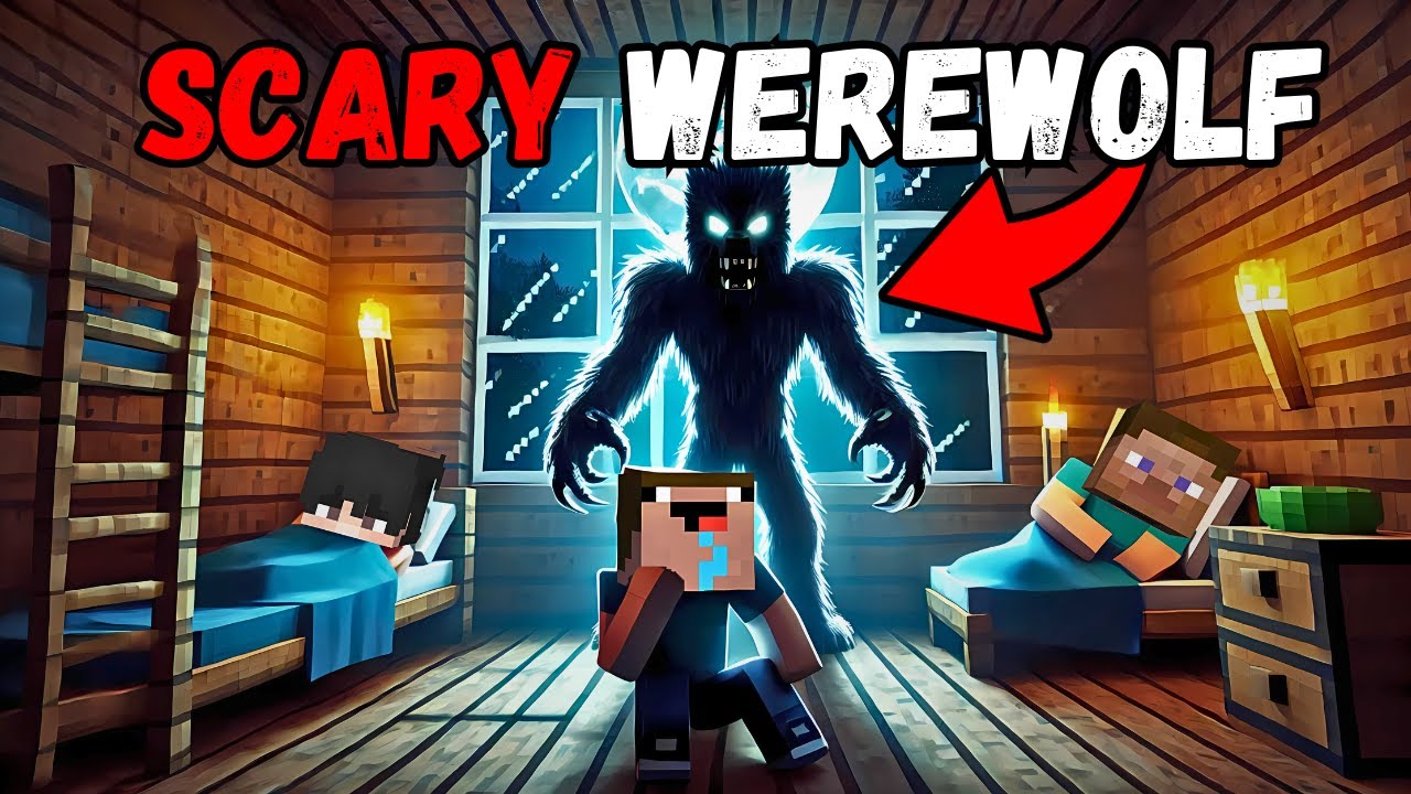 SCARY WEREWOLF 😨! Minecraft horror video in hindi