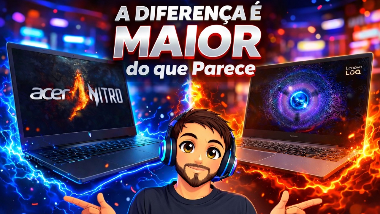 Acer Nitro V15 RTX 4050 vs Lenovo LOQ RTX 3050 — A Diferença é MAIOR do que Parece! #acer #lenovo
