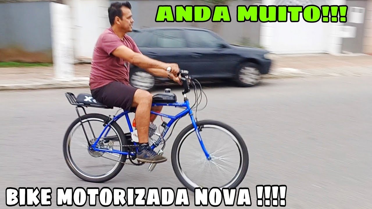 PRIMEIRA PARTIDA NA BIKE MOTORIZADA 80CC E JÁ ACELERAMOS NA RUA olha ISSO !!!