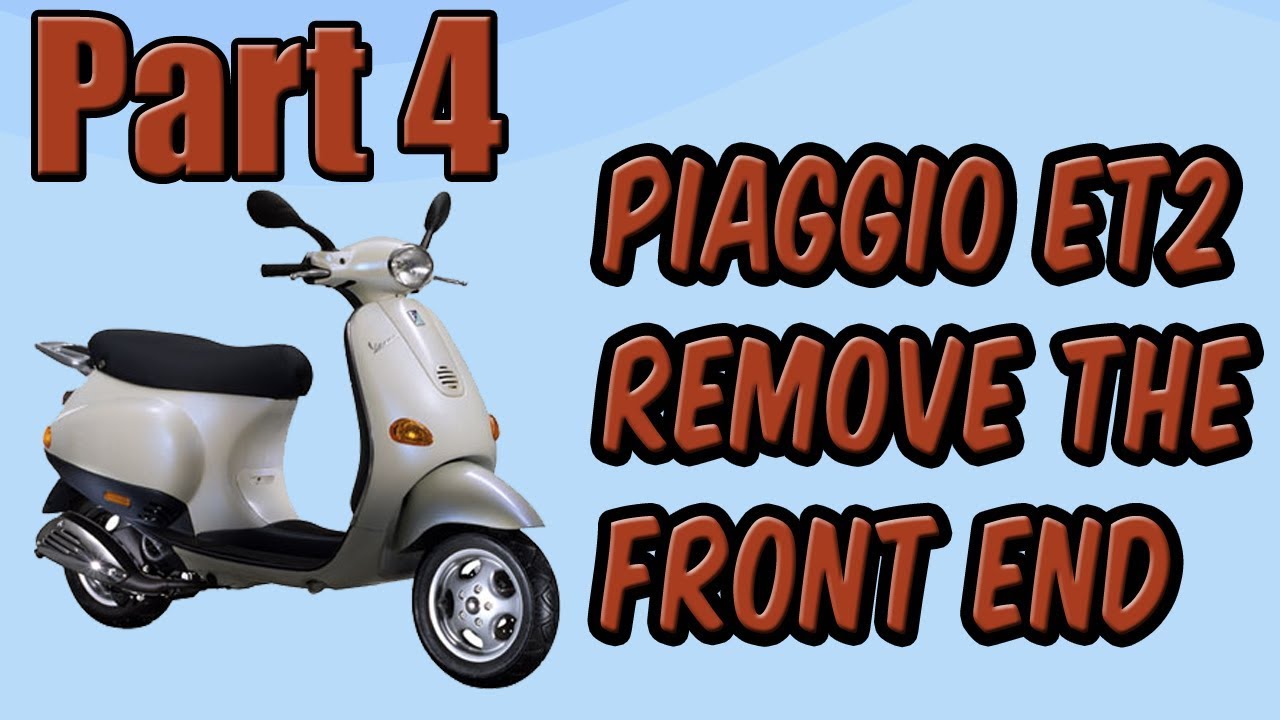 Vid 4 Piaggio ET2 50cc Vespa Respray Restoration Removing The Front End