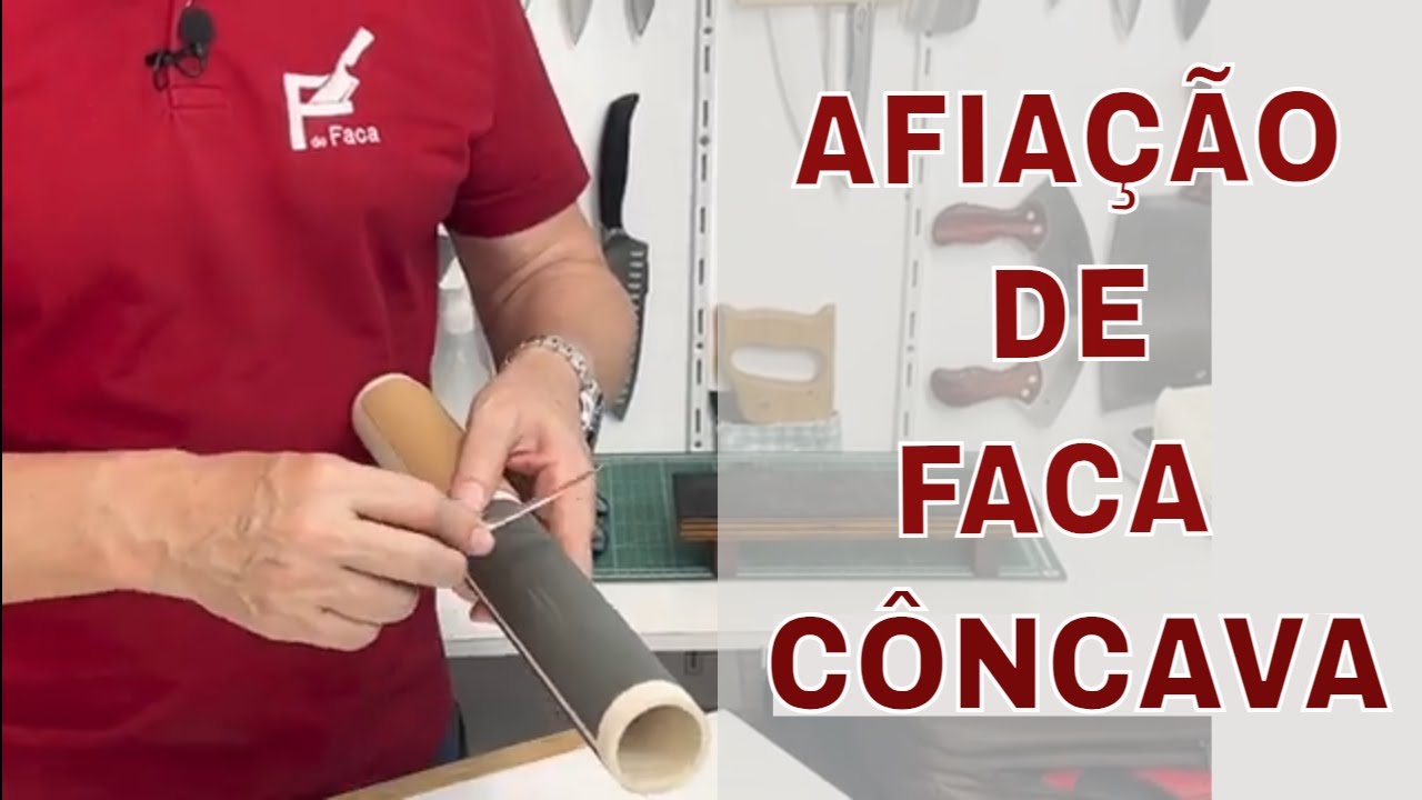 Como afiar facas curvas, com fio côncavo?