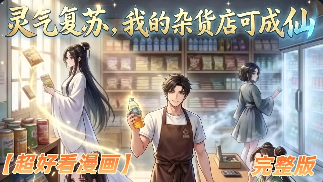 🔥一口气看完【灵气复苏，我的杂货店可成仙】完整版 | 灵气复苏魔族将至，男主穿越开杂货店攒灵根，却不知矿泉水能疗伤、辣条可筑基，随手卖的凡品全是仙界至宝，逆袭成无敌大能 #漫剧合集 #都市修仙爽漫