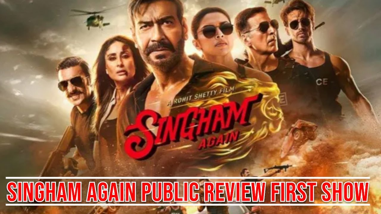 Singham Again Public Review First Show |Ajay Devgn,Akshay Kumar,Ranveer, Deepika,Kareena,Tiger,Rohit