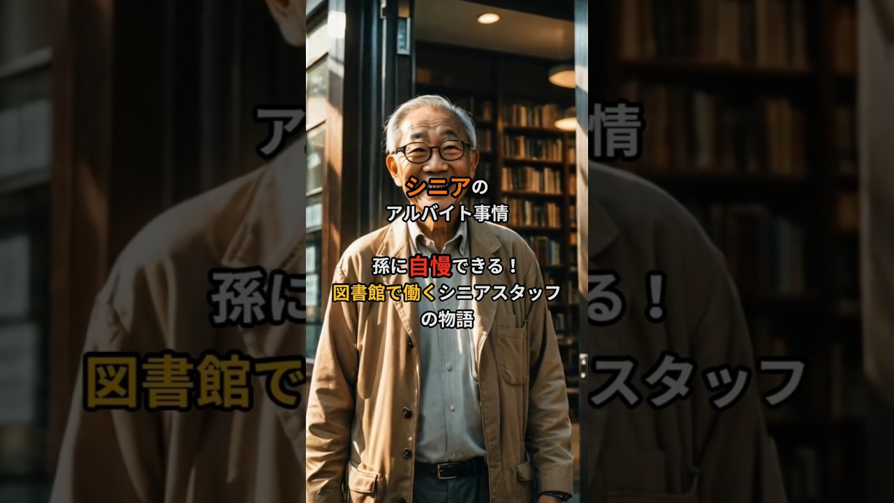 【シニアアルバイト】孫に自慢できる、図書館で働くシニアスタッフ#shorts #シニア#シニアアルバイト#アルバイト