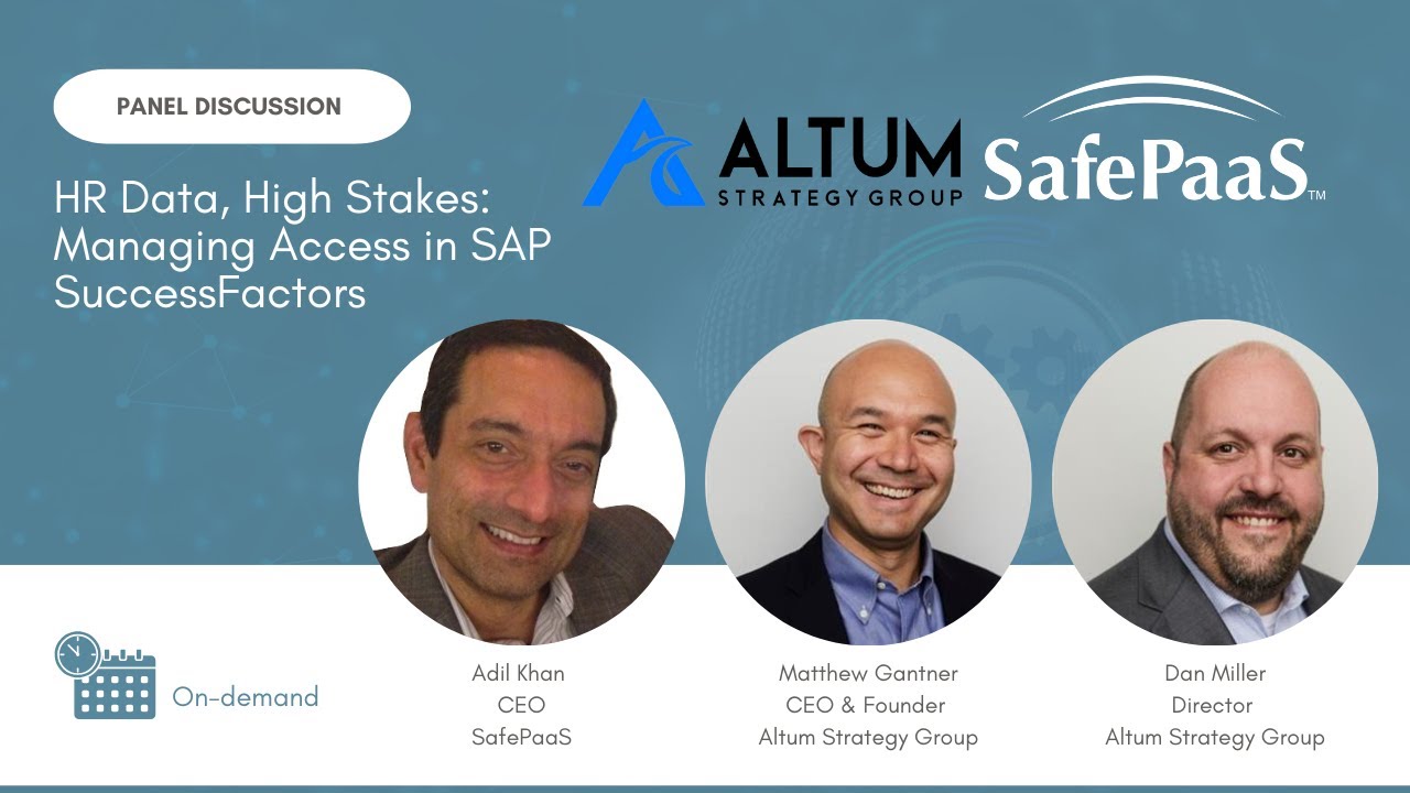 HR Data, High Stakes  Managing Access in SAP SuccessFactors