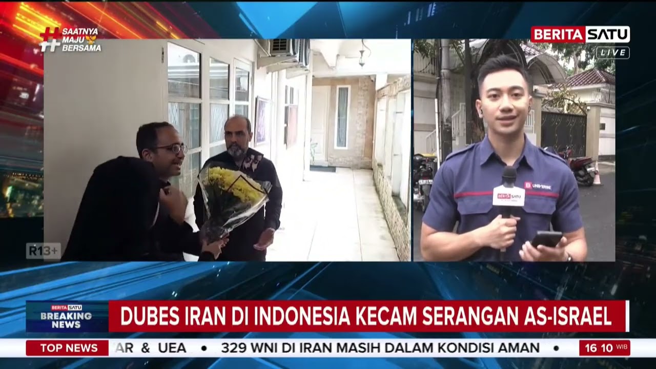 Simpatisan Serahkan Karangan Bunga ke Kedutaan Iran #beritasatu