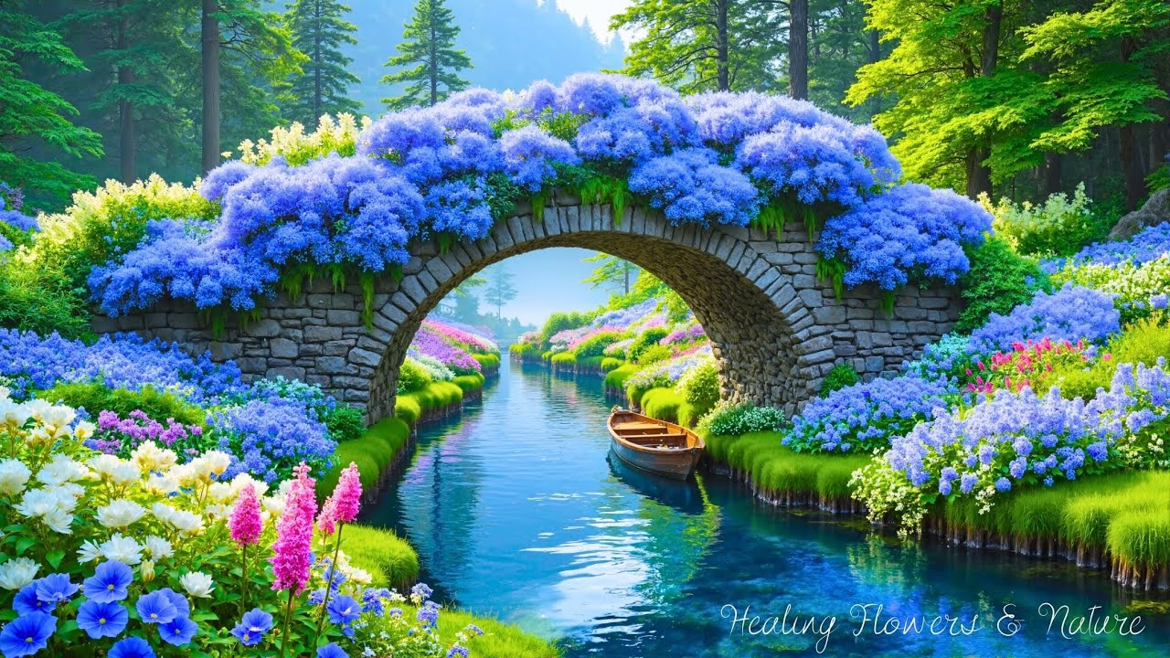 Enchanting Flowers & Peaceful Piano Melodies 🌺 Relaxing Healing Music for Stress Relief, Heart Peace
