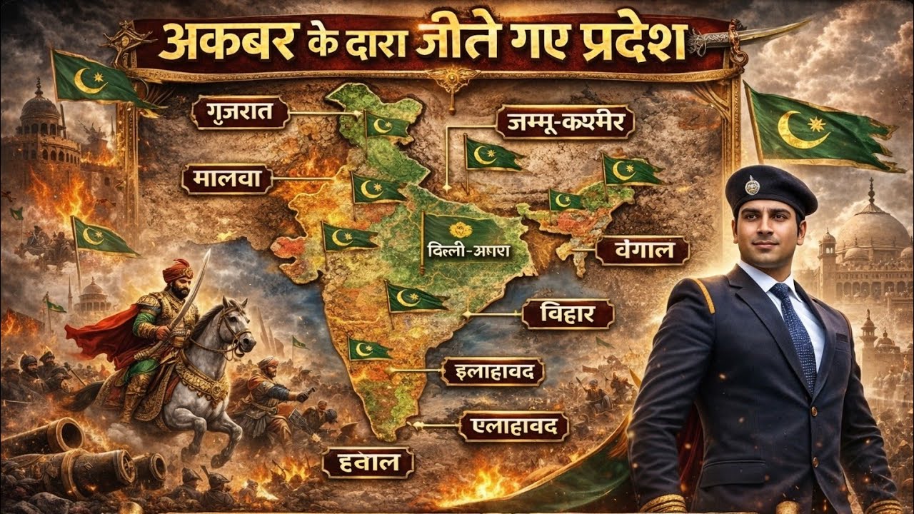 अकबर के द्वारा जीते गए प्रदेश | Akbar Conquests Trick | मुगल साम्राज्य विस्तार | SW by Md Rahim sir