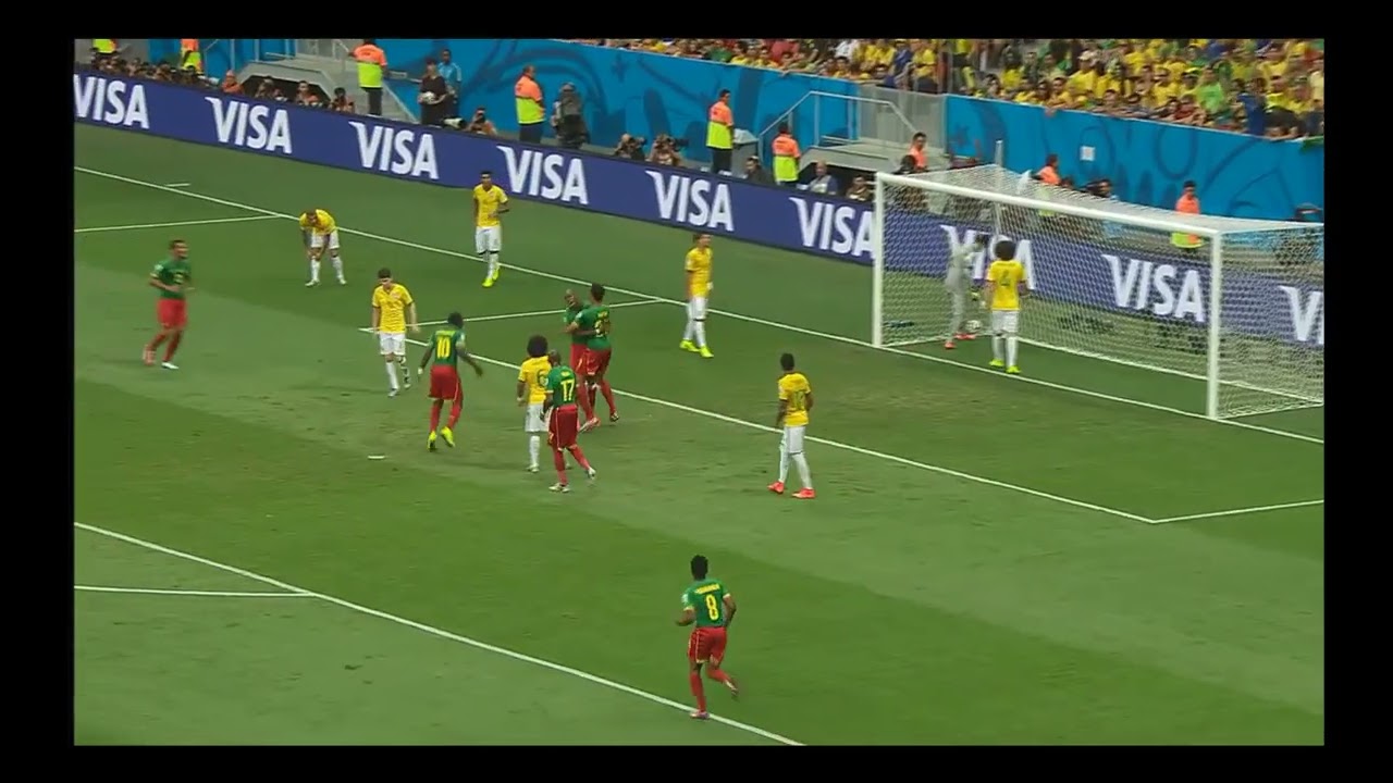 2014년 FIFA 월드컵 브라질 A조 5-1경기 카메룬 vs 브라질 (26' 조엘 마티프) 골장면