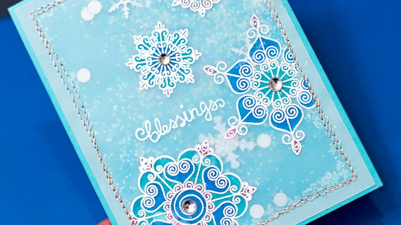 Colored Vellum Shaker Card