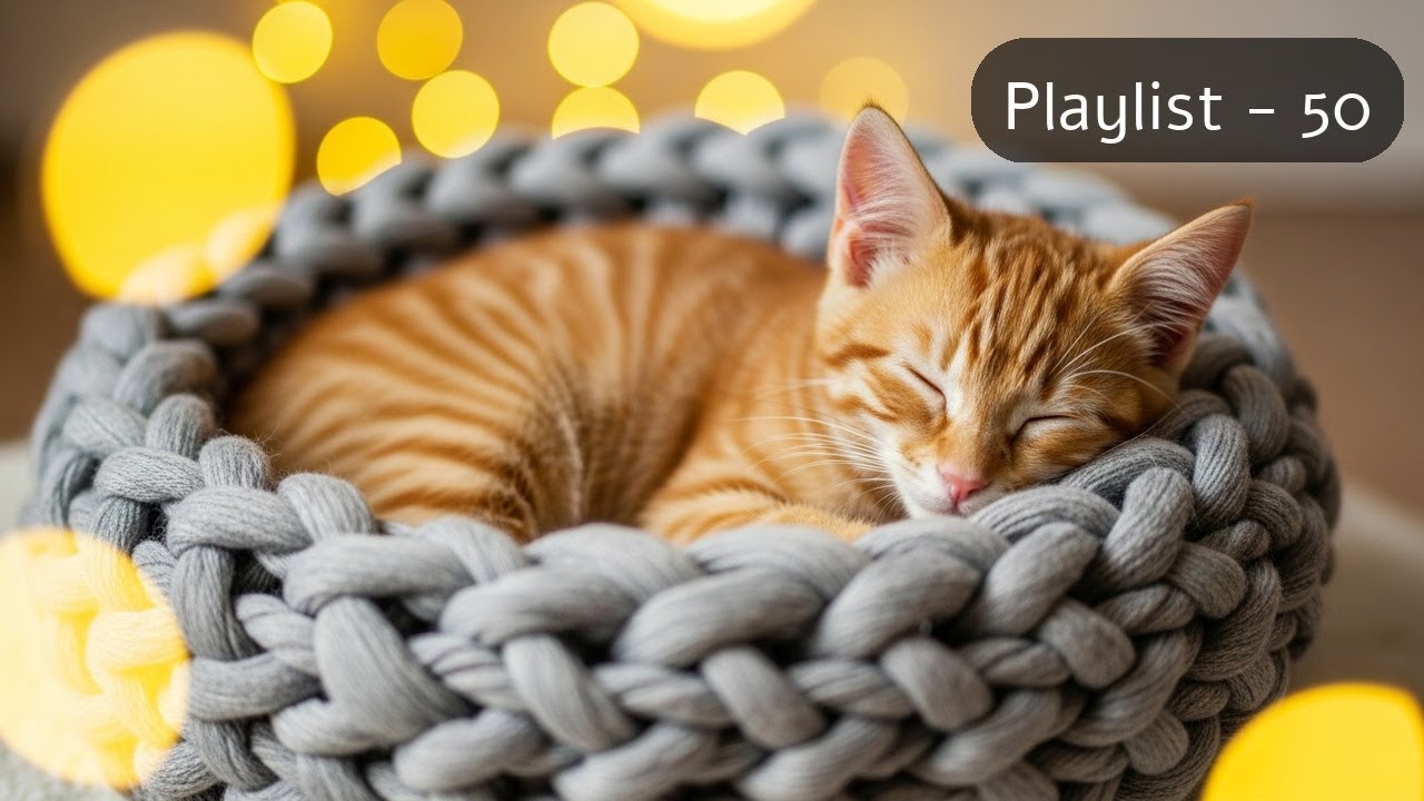 [Track - 50] Piano Relaxation Music with Cute Sleeping Cat