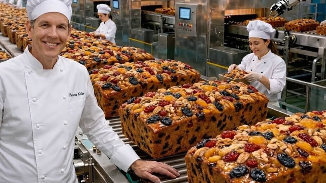 Inside an American Fruit Cake Factory | The Art of a Refined Dessert (Full Process)