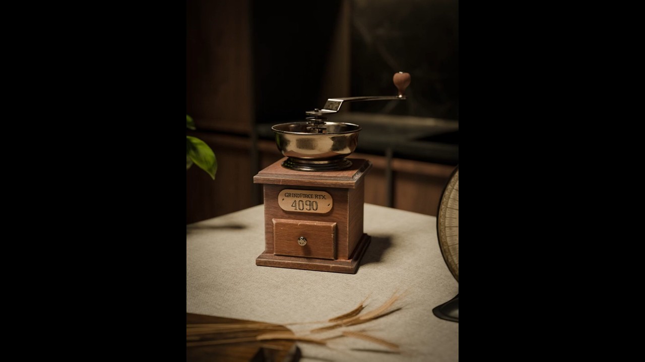 Coffee grinder 3D model - layers comparison
