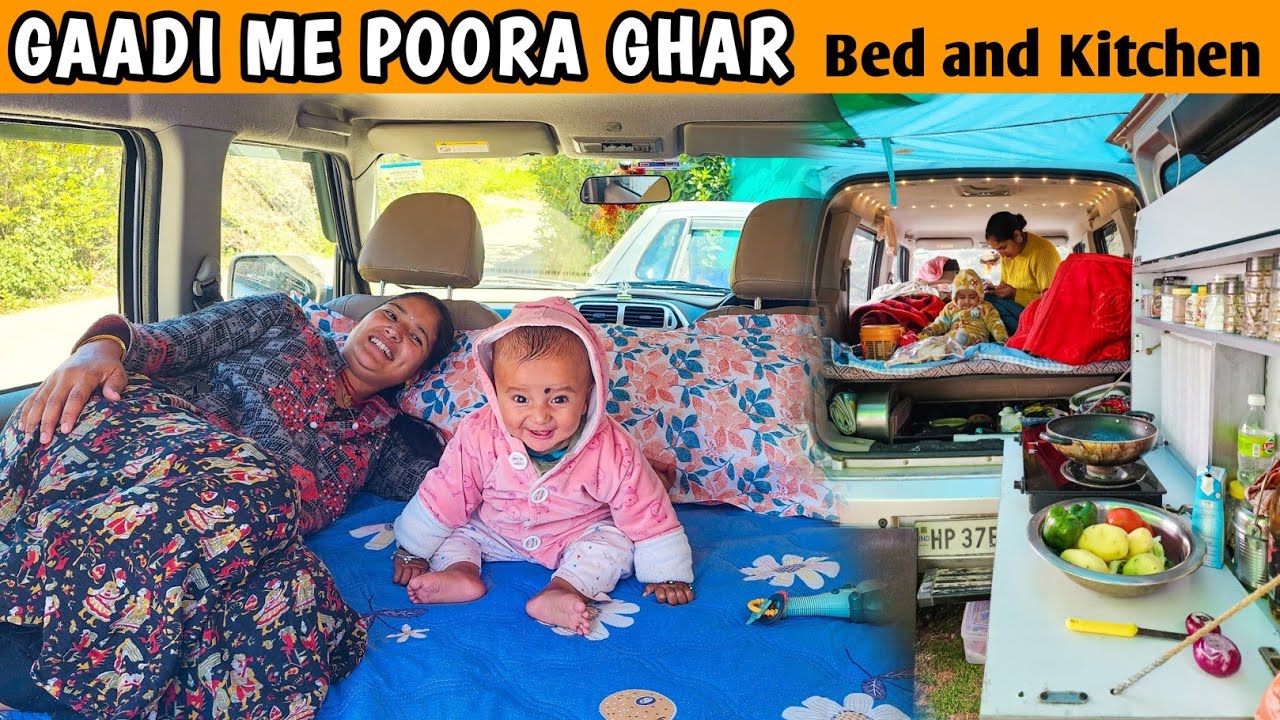 Vlog 364💢 CAR ME BNA DIYA GHAR. TUV and Bolero neo me ese bnaye bed aur kitchen