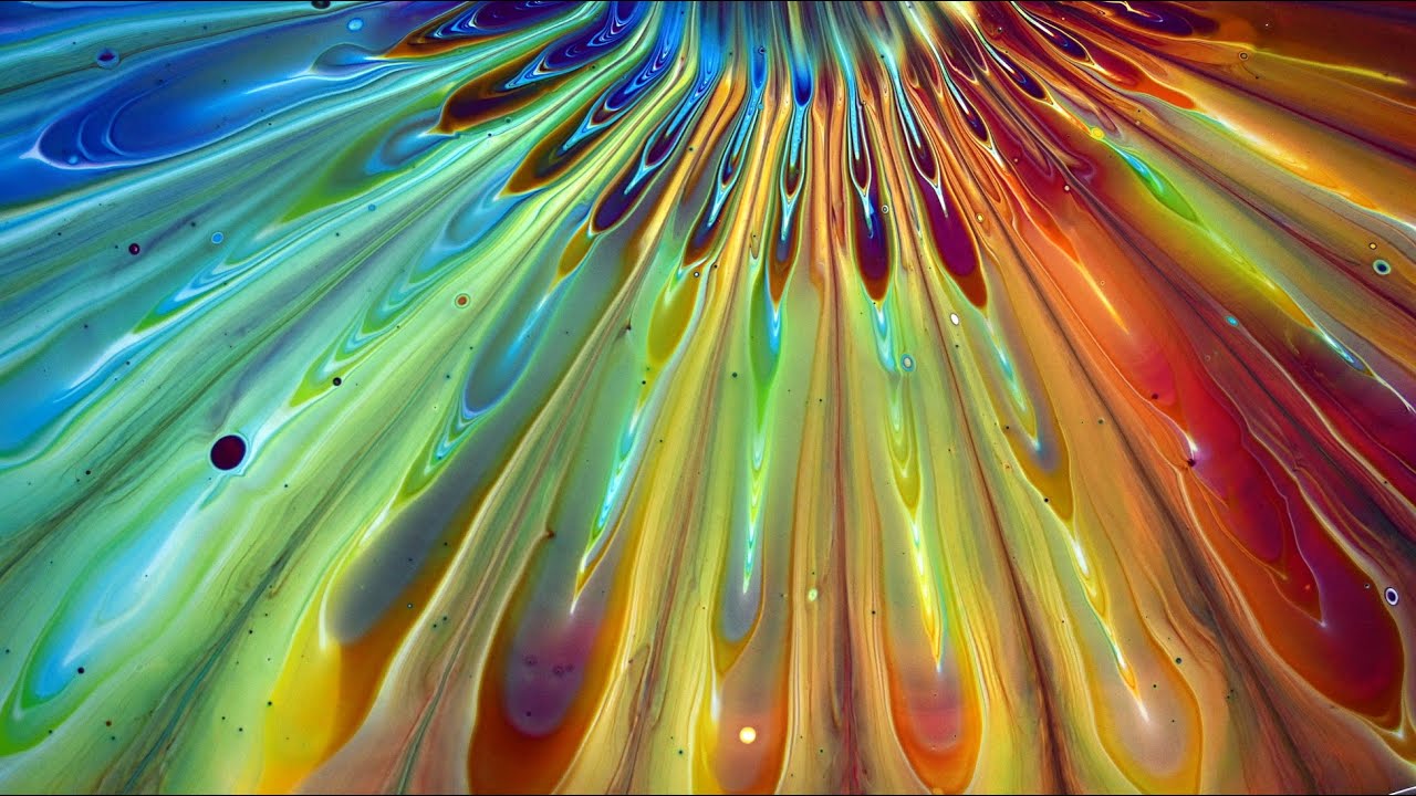 Chit Chat and paint with Marina & Me ~ Strainer pour with a split cup ~ Acrylic pouring ~ Fluid art