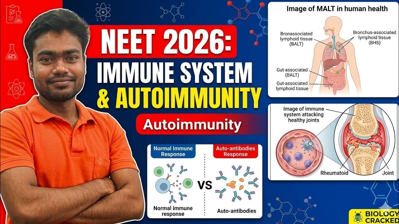 NEET 2026: Autoimmunity, Immune System & MALT Explained! | Human Health & Disease | NCERT Concepts 