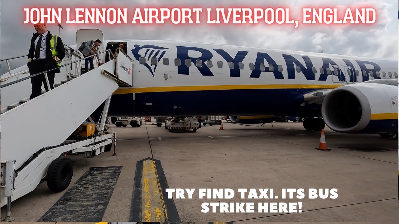 Arrive to John Lennon airport in Liverpool England. Strike on buses here so need look for a taxi