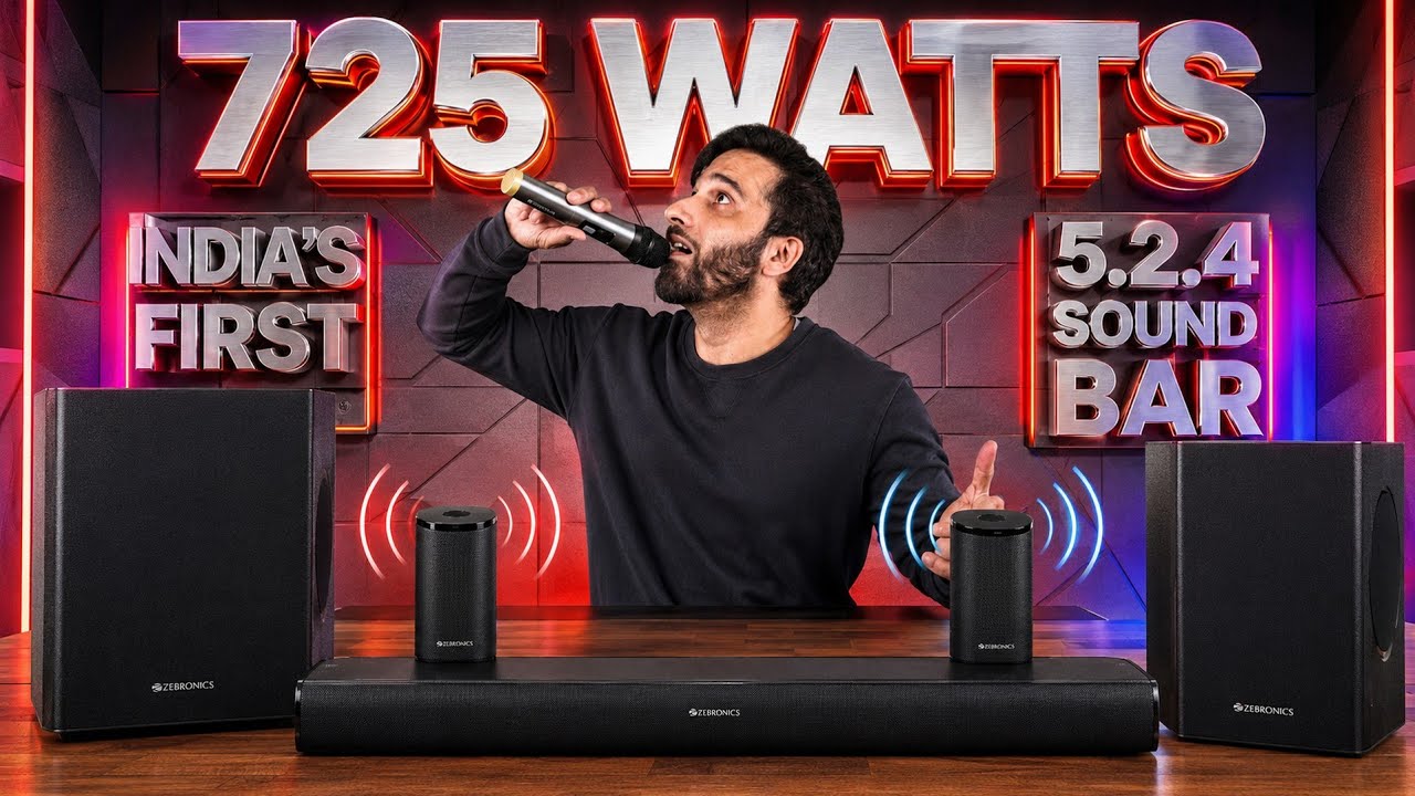 Zebronics jukebar 9900 5.2.4 channel sound bar with Dolby, DTS & EARC, 725 watt power | Born Creator