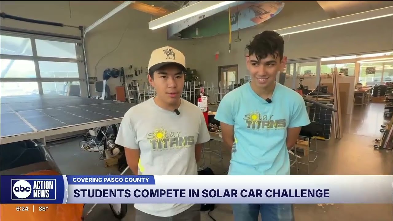 Wesley Chapel students set to race solar powered car they designed and built