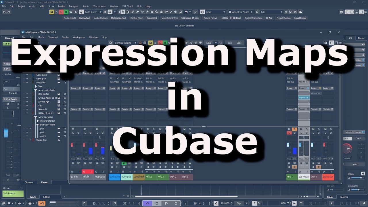 Карты выражений в Cubase из Руководства по цифровому аудио