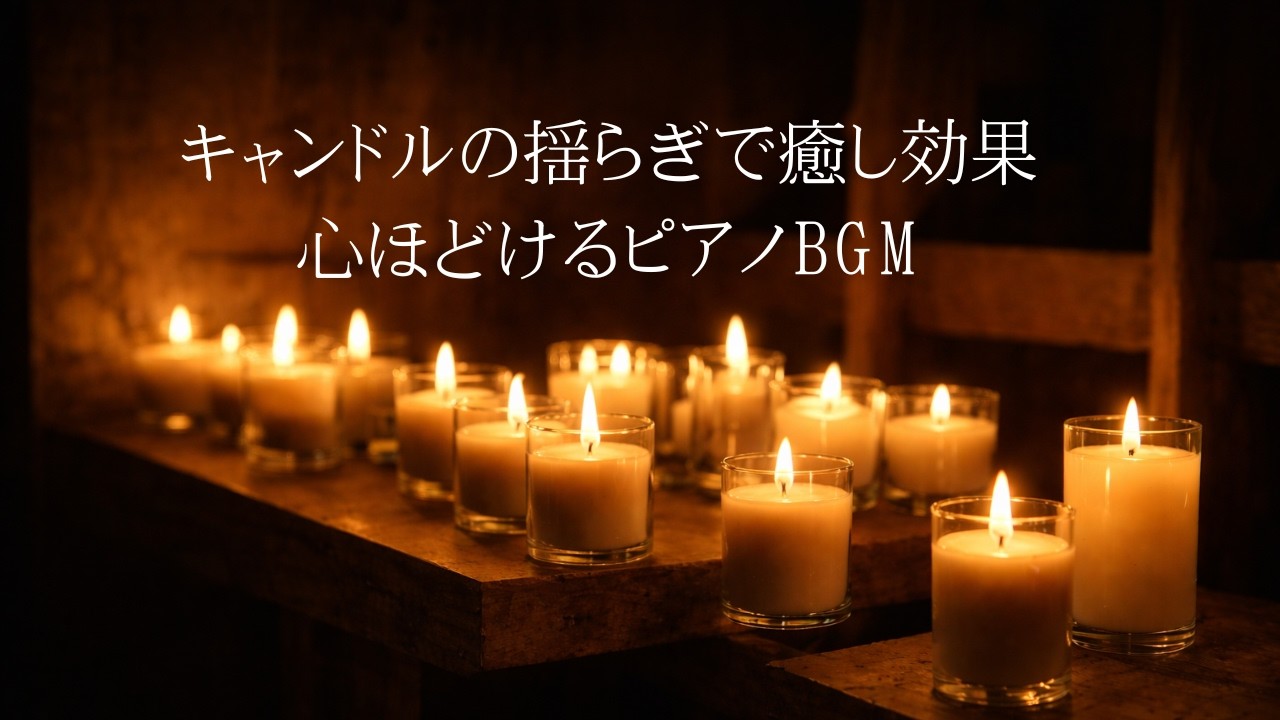 【2時間】深い眠りに導く睡眠音楽｜自律神経を整える癒しピアノとキャンドルの炎