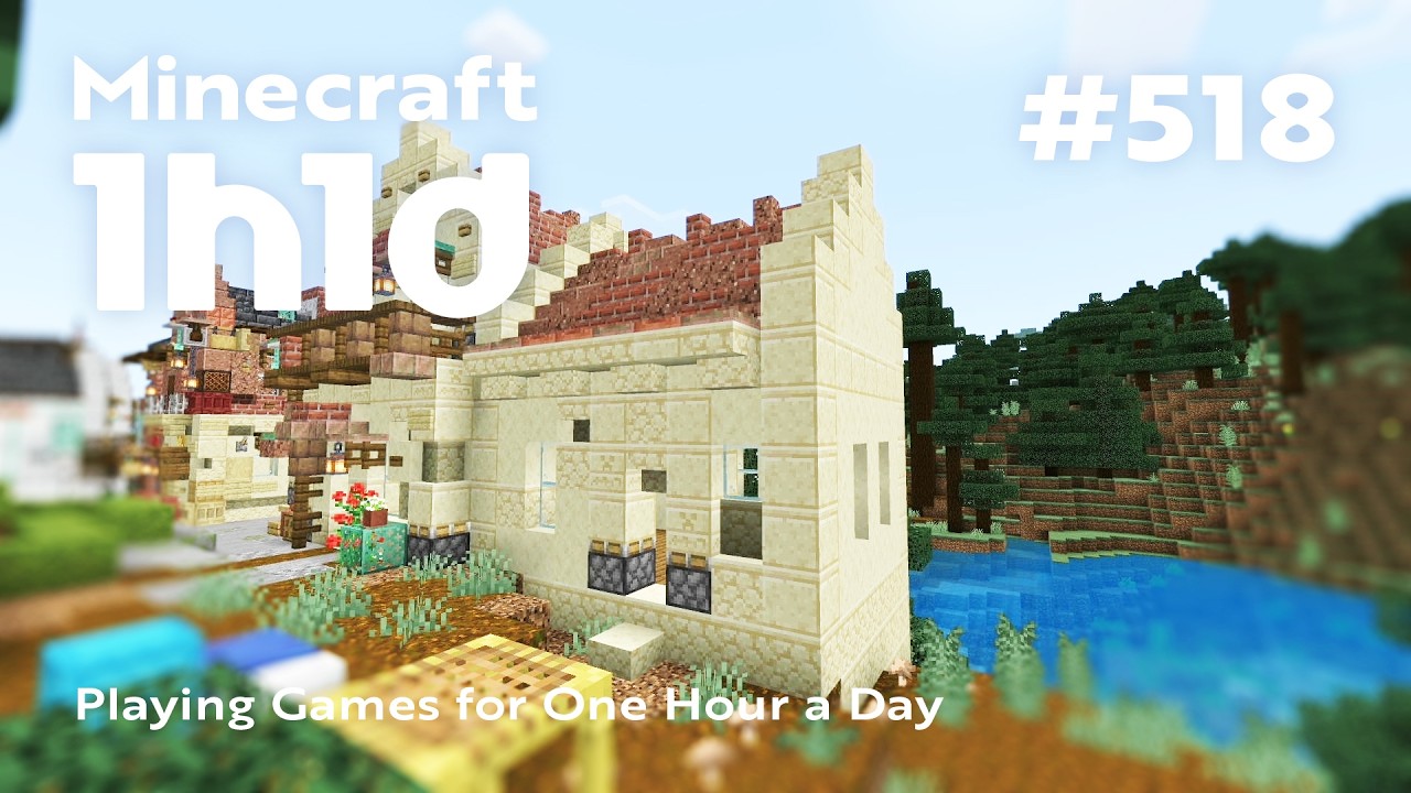 Minecraft｜1日1時間（実況なし）｜4軒目続きと5軒目に着手｜1h1d Part 518