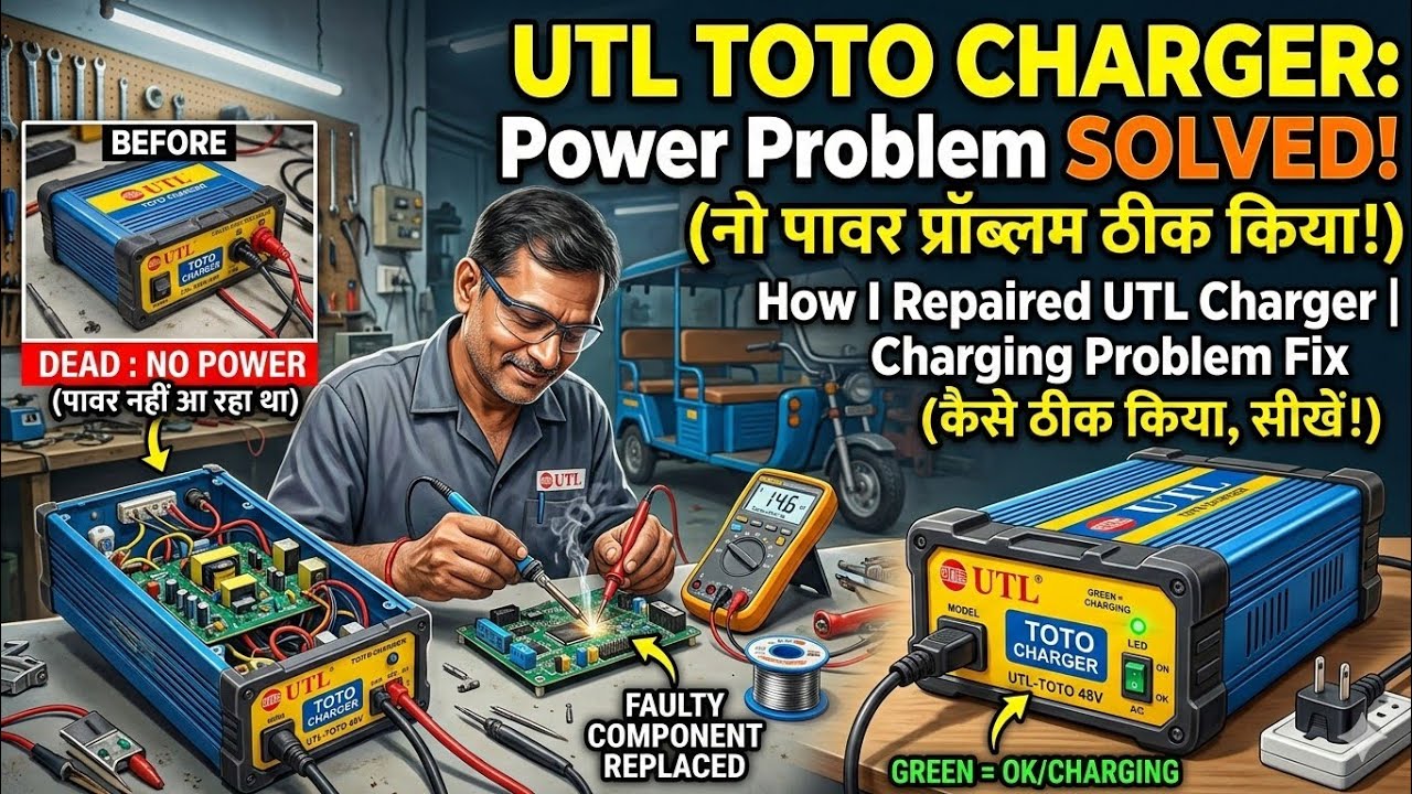 Toto Charger Repairing Step by Step | रिक्शा चार्जर बार-बार खराब क्यों होता है?
