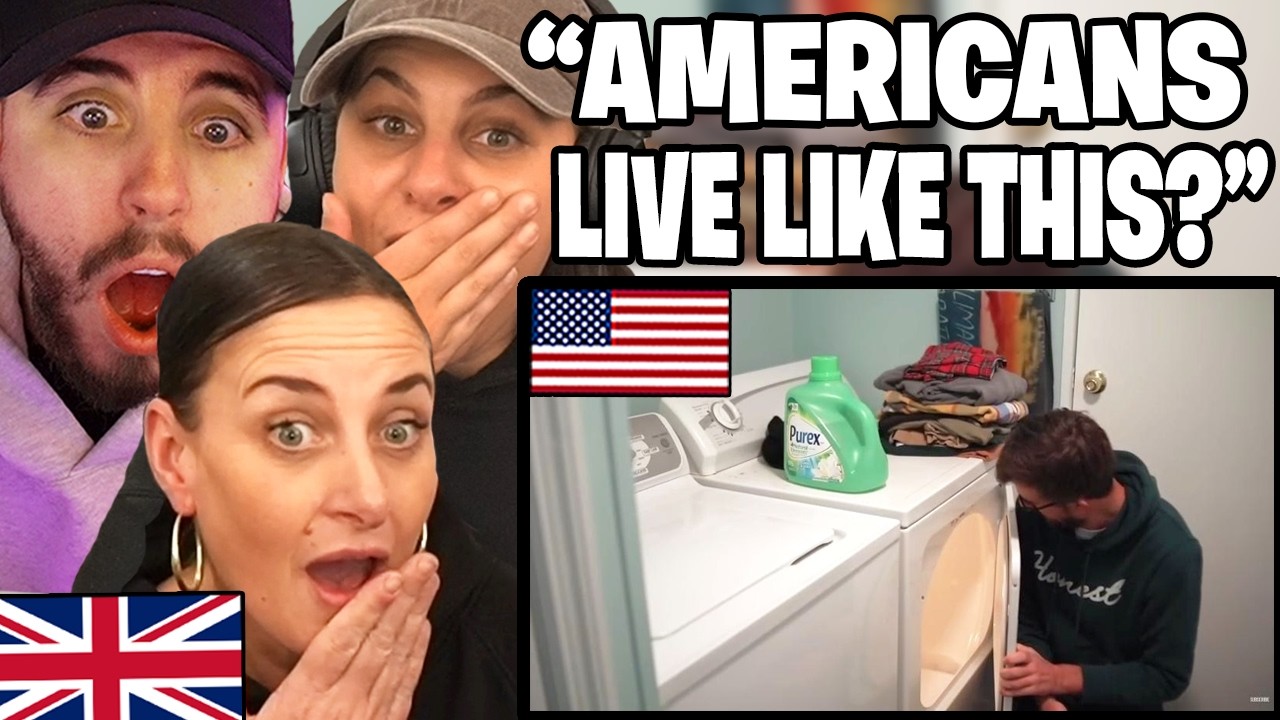 British Family Reacts to What shocks Europeans about American homes!