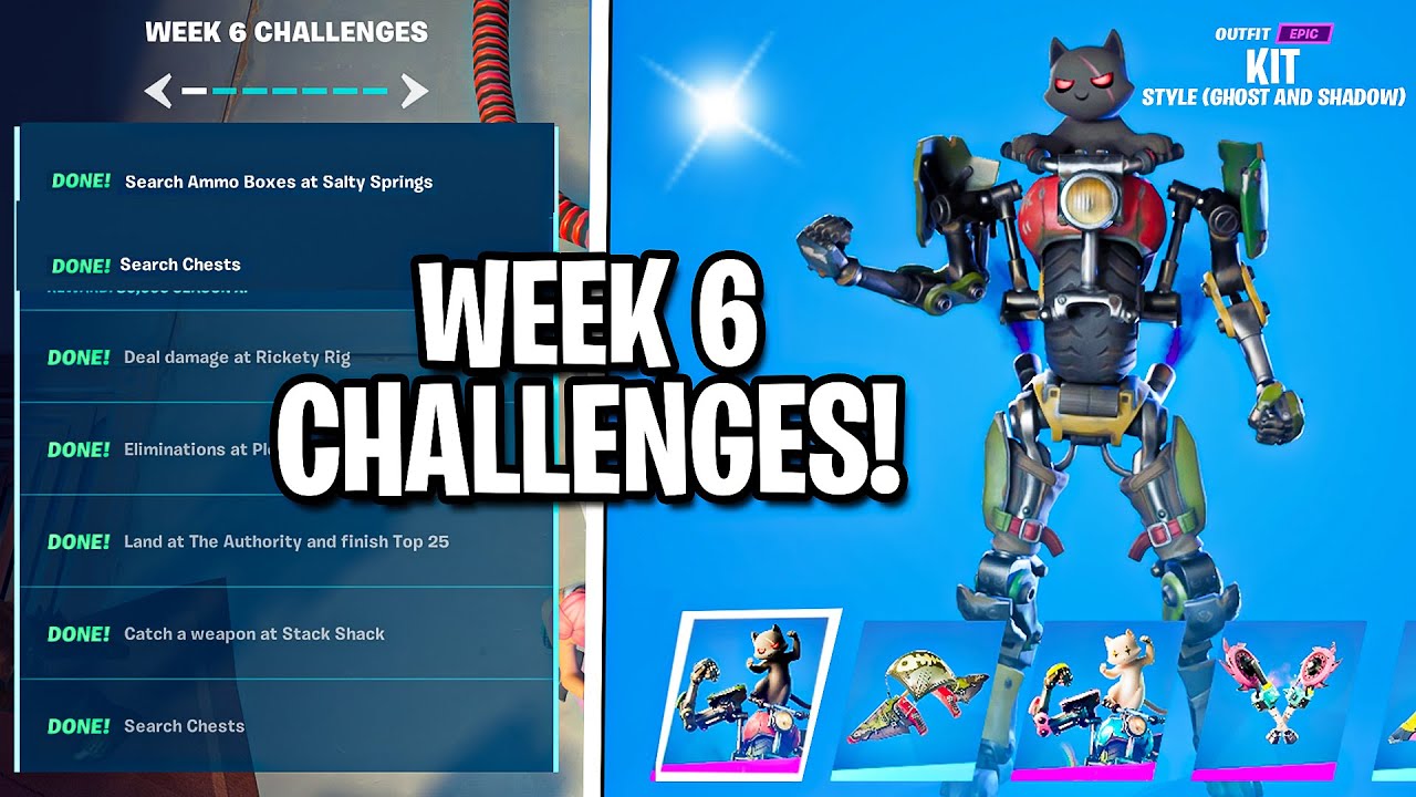 Fortnite Week 6 Challenges Guide! (How to Unlock Shadow & Ghost Edit Styles - Kit) Season 3