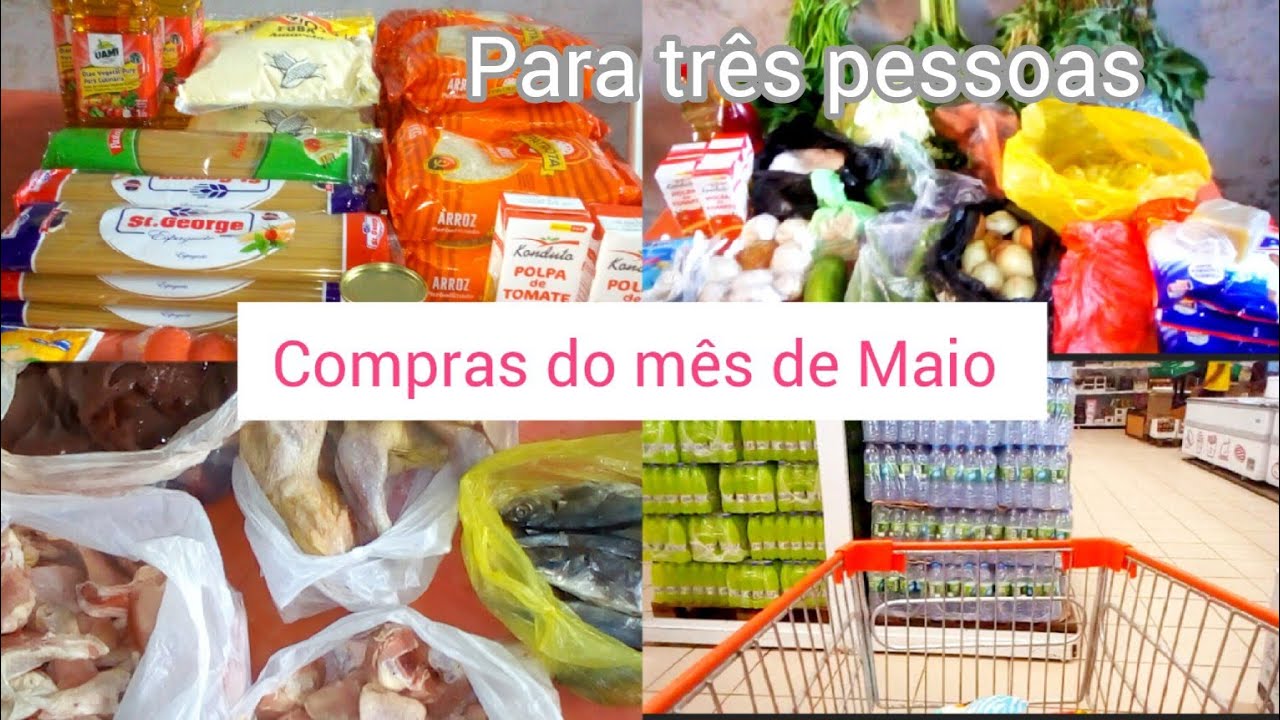 COMPRAS DO MÊS PARA TRÊS PESSOAS em Luanda