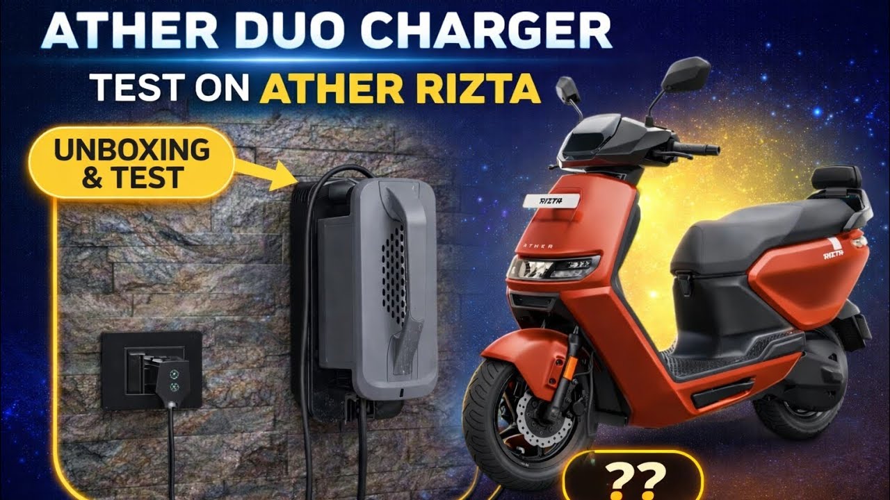 Ather Duo Charger Unboxing & Test 🔥 | Rizta 2.9kW Charging Time ??