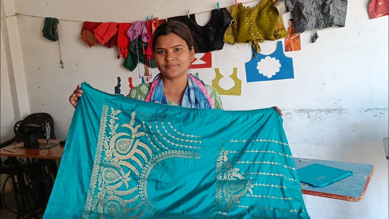 वर्क वाले ब्लाउज की कटिंग कैसे करें ☝️✂️#work blouse cutting ✂️ and stitching #youtube video 