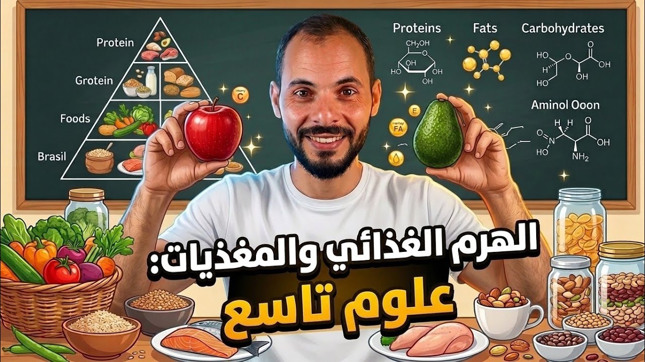 1- الدرس الأول - المغذيات 🥑🍰🍗 | علوم تاسع | المنهاج الفلسطيني