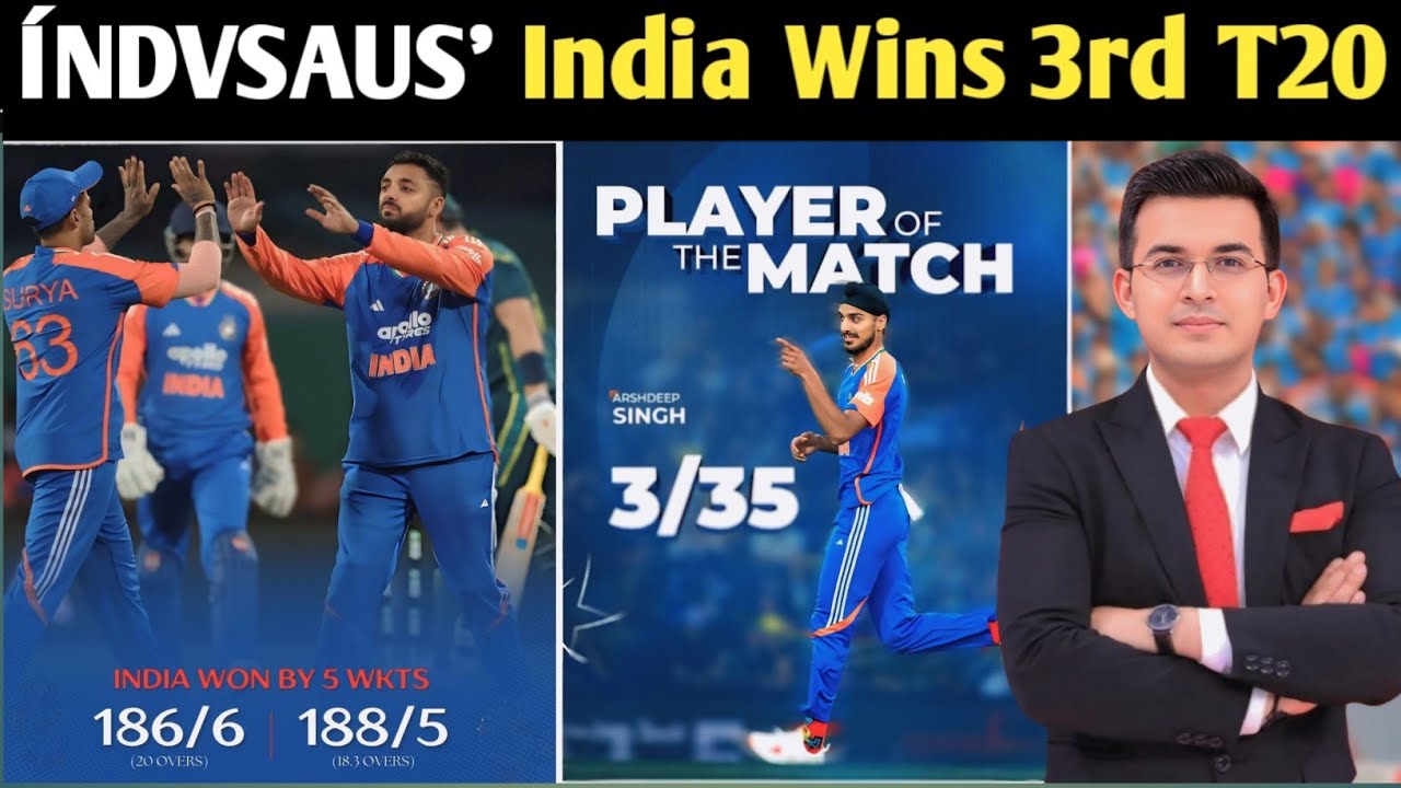 India Wins 3rd T20 | Arshdeep Singh Comeback Show | Sundar Finishes in Style 