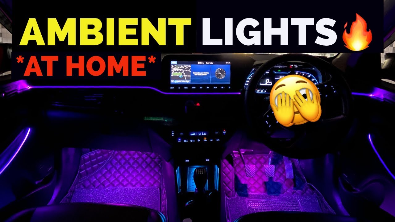 HOW TO INSTALL AMBIENT LIGHTS IN CAR AT HOME😍 | अब आया ना मज़ा❤️🫣