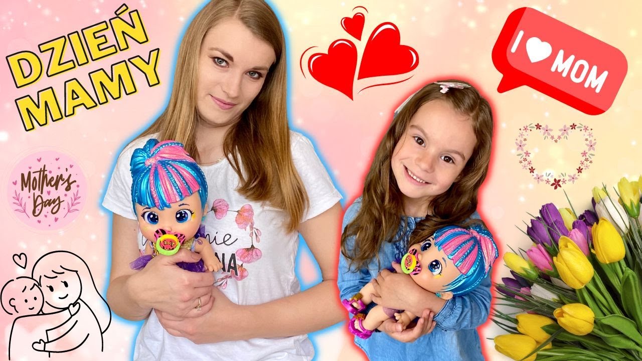 Oliwia przez cały dzień opiekuje się dzidziusiem👶🍼 Jaką będzie mamą? Challenge na Dzień Mamy💖🌸
