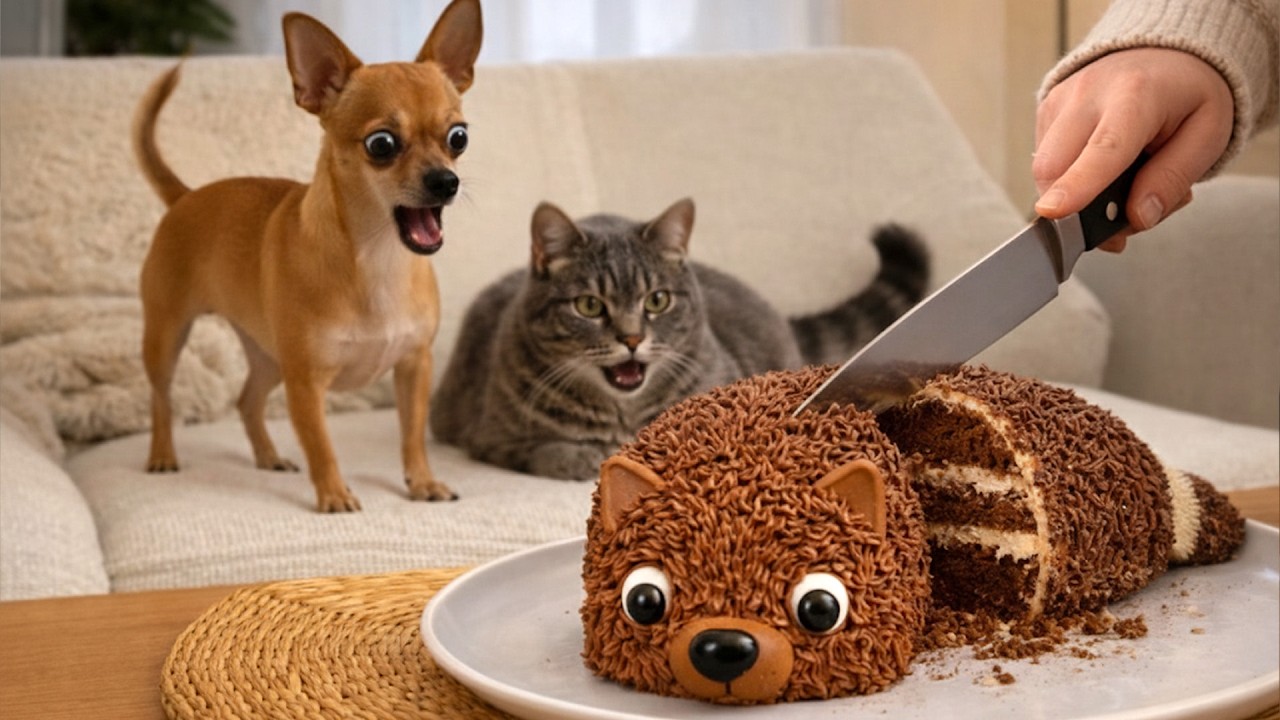 Dog and Cat Reactions to Cutting Cake 😱 Funny Dog and Cat Reactions 2026
