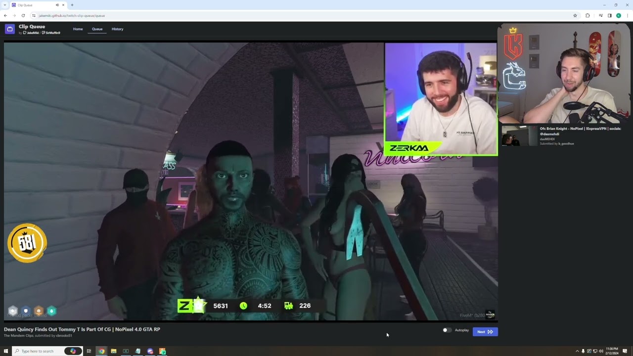 Mr.K Reacts To Tommy T Telling Dean That He Joined CG...| NoPixel 4.0