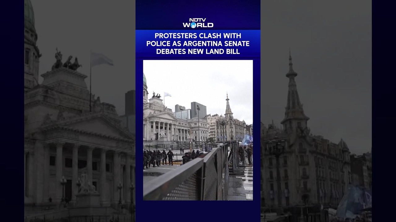 Protesters Clash With Police As Argentina Senate Debates Land Bill