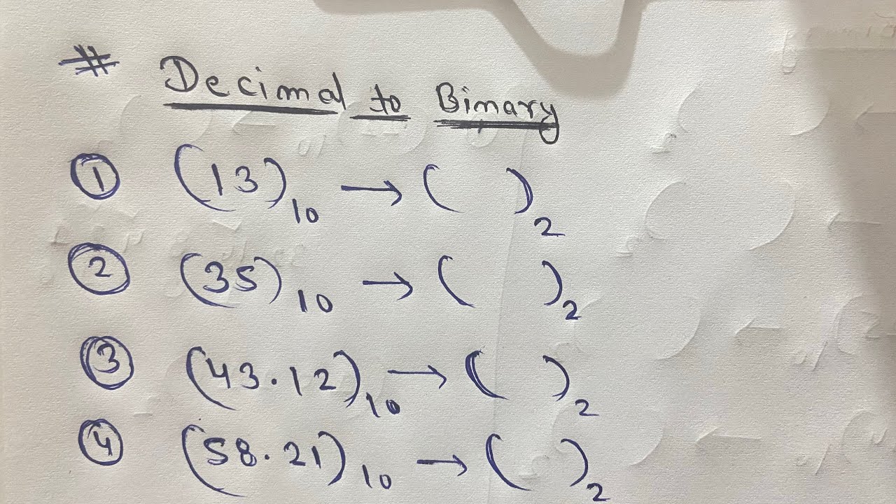 Decimal to Binary Conversion || Number System || Suchna Sahayak 2023 IA